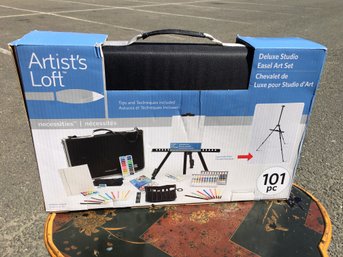 Incredible Brand New $100 Studio Easel & Art Set - OVER 100 PIECES - See Photo For List Of Contents