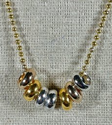 Fine Gold Over Sterling Silver Chain And Small Rings 17'