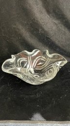 Glass Ribbon Cut Glass Bowl