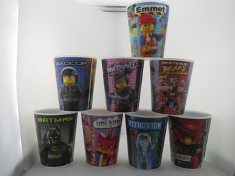 McDonalds Lego Movie Collectible Hologram Cups Set Of 8