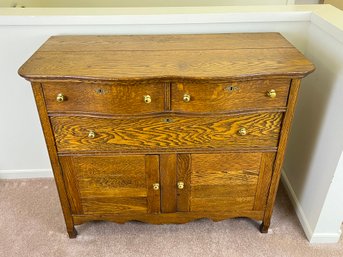 Antique Oak Dresser In Restored Condition