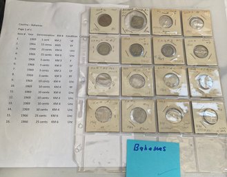 Sixteen Coins From The Bahamas