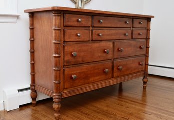 Lane Furniture Ringed And Reeded Bamboo Style 10-Drawer Dresser