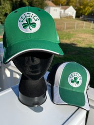 Lot Of 2 Vtg Celtics Reebok Hats: 1 Snapback, 1 OSFA -both Exc
