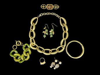 Gold, Blush & Green Jewelry Grouping (J Crew & More)