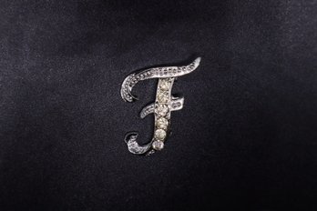 Sparkly F Brooch