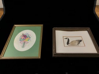 Frames Vase And Framed Duck Prints