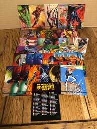 39 Marvel Masterpieces 1993 Trading Cards.    Lot 228