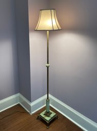 Floor Lamp With Green Slag Glass Base