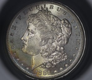 1881 S Silver Morgan Dollar Coin Nice Shape Bu