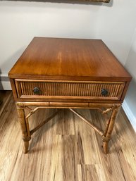 Tommy Bahama Bamboo Wood Side End Table 24x28x26 Single Drawer