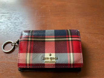 Kate Spade Change Purse In Plaid