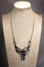 Designer Silver Tone Necklace 18' Long