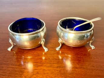 Pair Of Antique Sterling Salt Cellars (60 G)