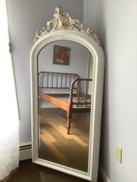 Large Ornate White Framed Mirror