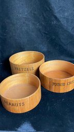 Matching Danish Modern Style Solid Wood Baskets