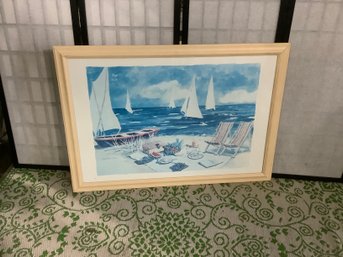 Frame Signed Ocean Beach Print