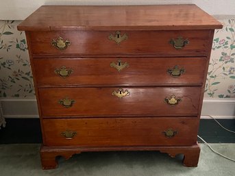 Antique Maple? Wood Four Drawer Dresser Nice Early Piece