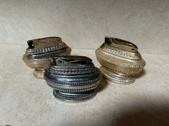 3 Table Top Queen Anne Lighters