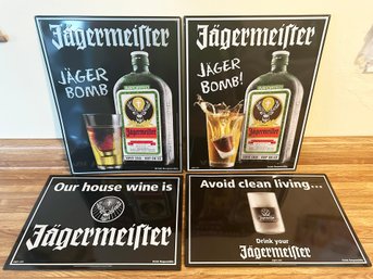 Vintage Metal Jagermeister Bar Signs