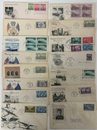 Lot Of WWII Era First Day Issue Stamps & Envelopes