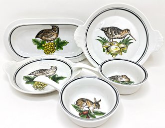 Set 5 Porcelaine D'Auteuil French Small Platters & Handled Bowls
