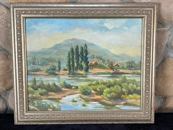 Vichy France Oil Painting Piece And Frame