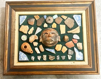 Vintage Summary Of Mayan Stone Objects And More, Framed - (2 Of 2)