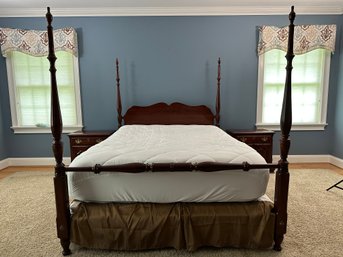 Vintage Pennsylvania House Bedroom Suite: Four-Post Bed, Queen