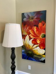 4 1/2 Ft Vibrant Floral Canvas Art