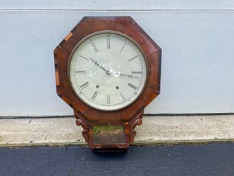 Antique 19th Century Jerome & Company Wall Clock, Made In New Haven, CT