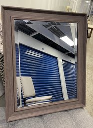 Beveled Glass Mirror In Brownish Grey Molded Frame