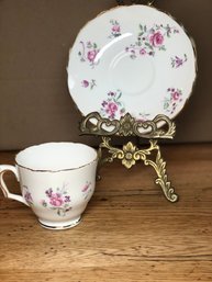 Antique Crown Staffordshire Teacup And Saucer England Est 1801 Fine Bone China