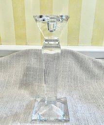 Single Heavy 12' Fine Crystal Candle Holder