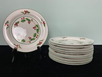 Sango White Christmas 8' Plates