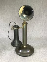 Fantastic Antique Brass WESTERN ELECTRIC Candlestick Phone - Circa 1915-1925 - Very Hard To Find These !