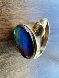 14k Gold Fire Opal Ring