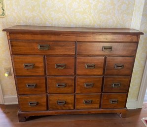 Antique Wm. Kleeman & Co Apothecary Chest Of Drawers 14 Drawers