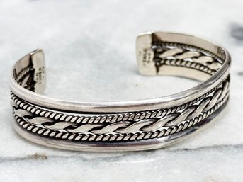 A Vintage Sterling Silver Braided Bracelet