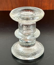 Mid Century Danish Modern Iittala Glass Candlestick Holder