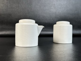 A Modern Sugar & Creamer By Dansk, Tapestries Collection, Made In Japan