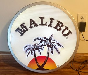 A Large Vintage Malibu Rum Light Up Bar Sign