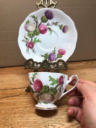 Vintage Dundee Thistle By Queen Ann Bone China Cup & Saucer England