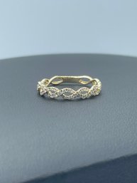 Impressive Infinity Diamond Ring Set In 14k Yellow Gold