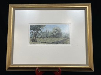 Framed Signed Art Print Of Color Landscape By Linden Frederick