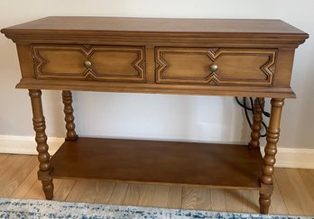 Two Drawer Console Table With USB Ports