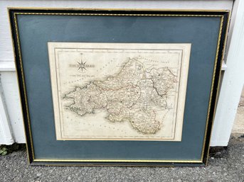 Framed Map Of South Wales