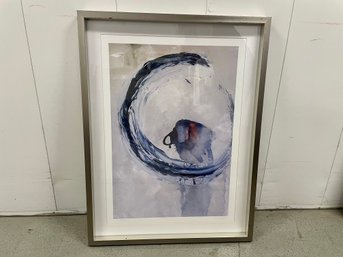 Signed & Numbered Abstract Print Of Bird On Swing