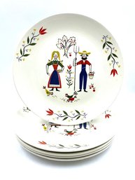 American Provincial By Homer Loughlin For Rhythm - 5 Dinner Plates