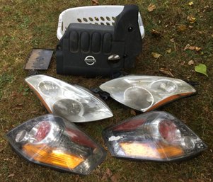 Lot - 2012 Nissan Altima Parts - Headlights, Taillights, Engine Cover & Battery Tray